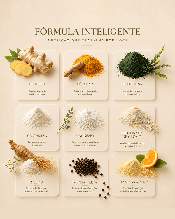 11 ingredientes naturais: